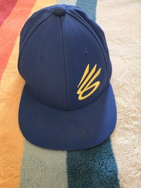 Steph Curry Blue Baseball Cap with Yellow Logo